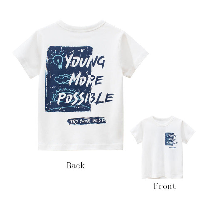 Short Sleeve Graffiti Print Tshirt