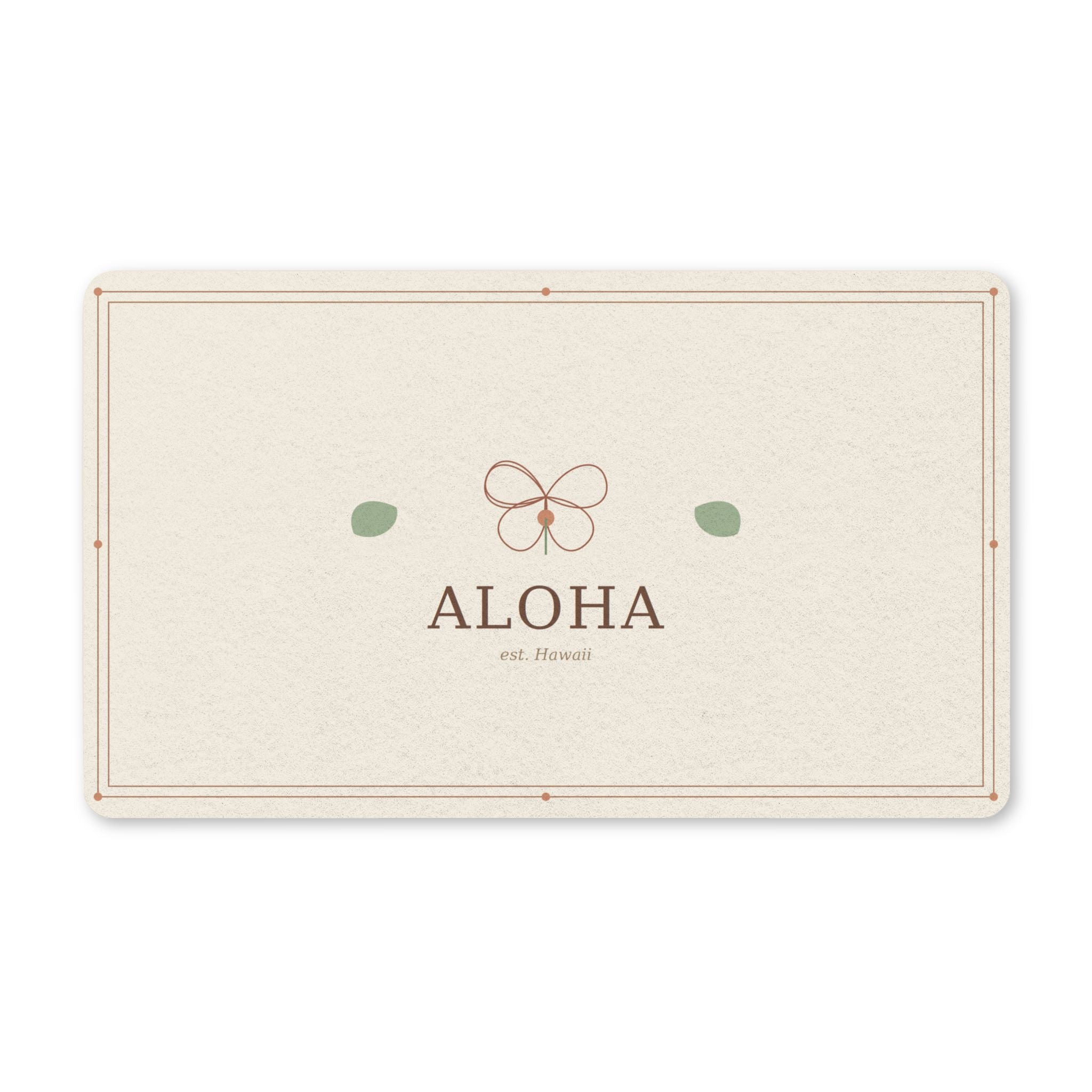Aloha Doormat — Tropical Welcome Polyester Mat