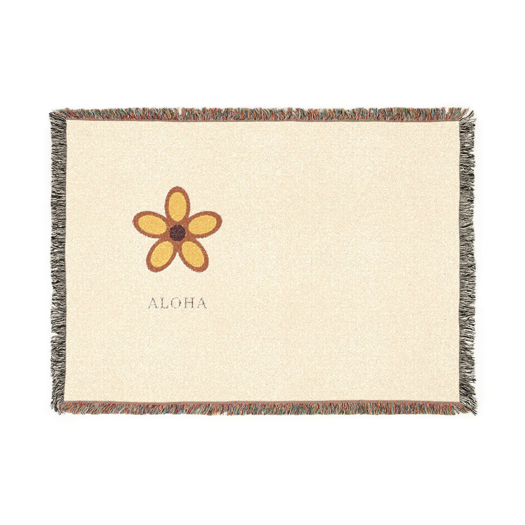 Aloha Daisy Woven Throw Blanket