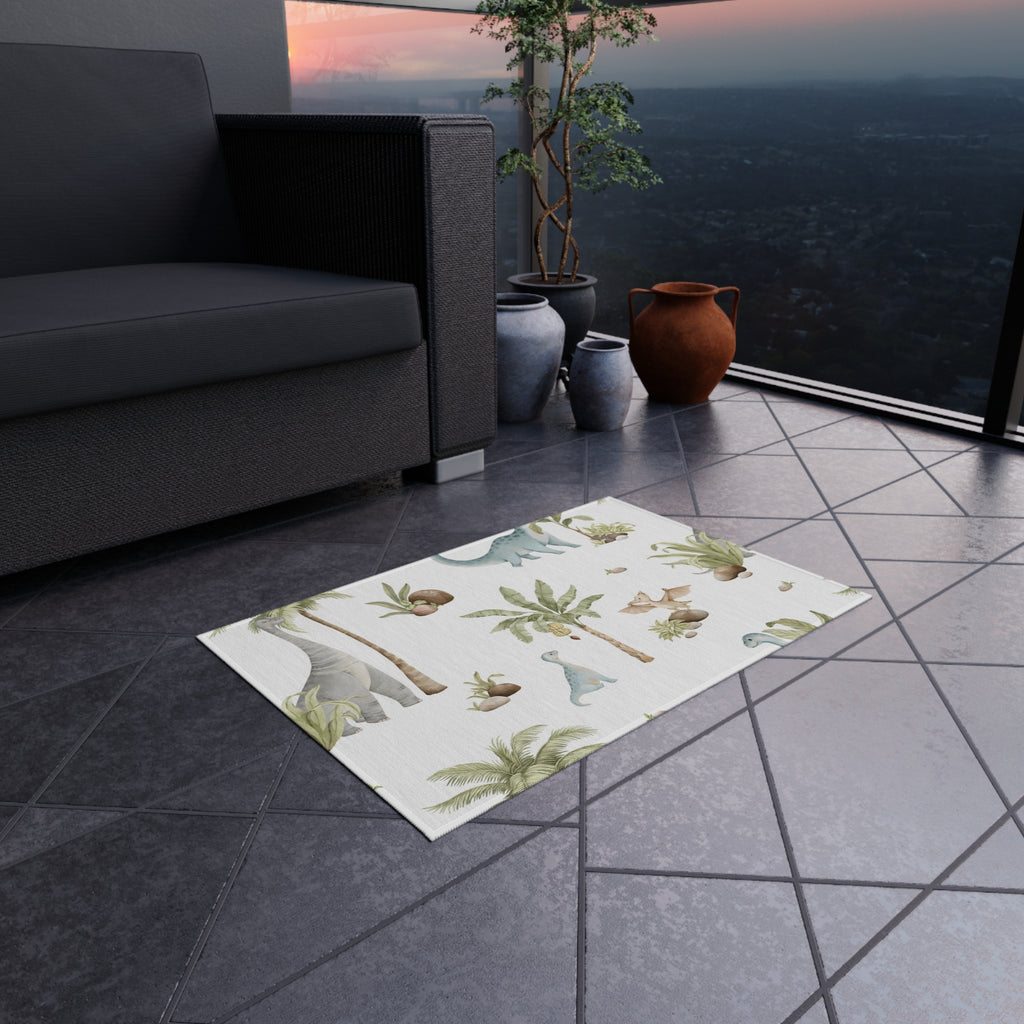 Aloha Palm & Dino Outdoor Rug