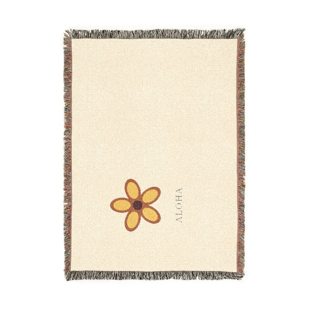 Aloha Daisy Woven Throw Blanket