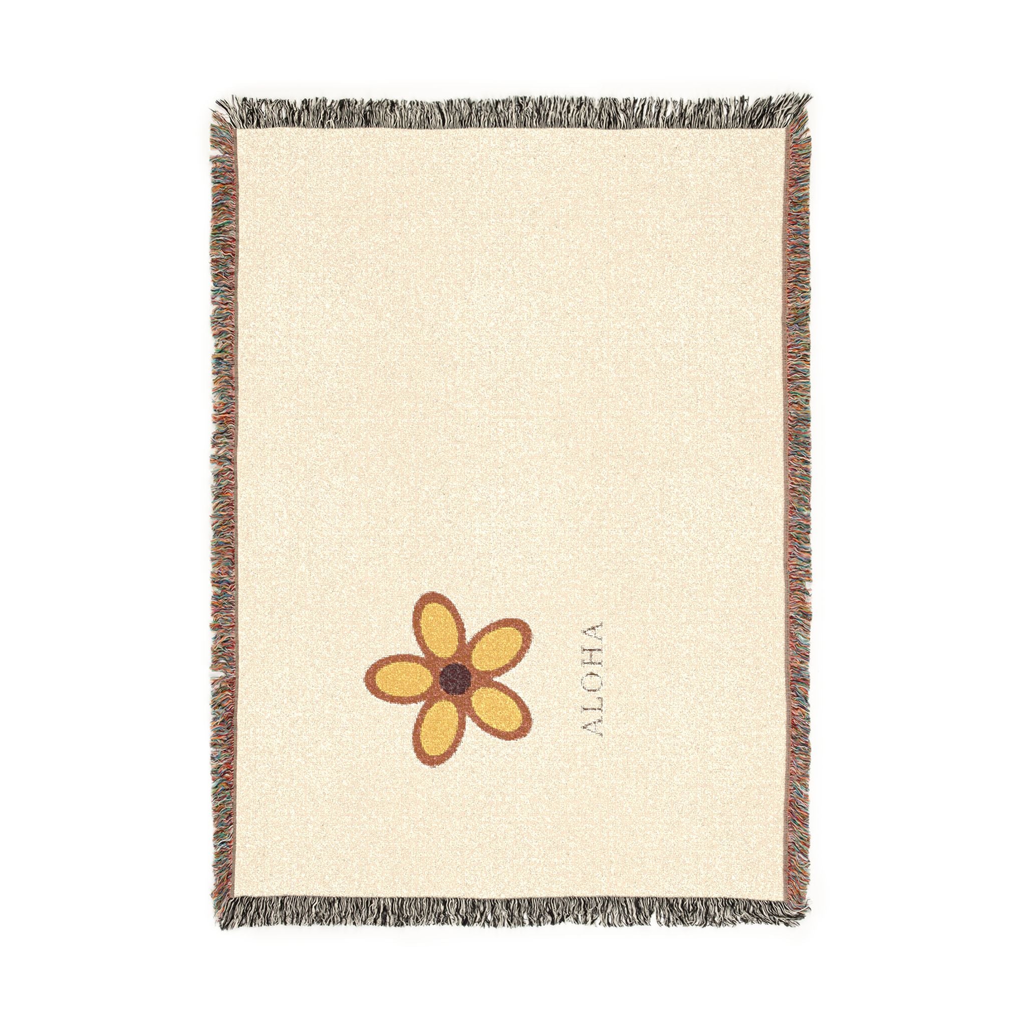 Aloha Daisy Woven Throw Blanket