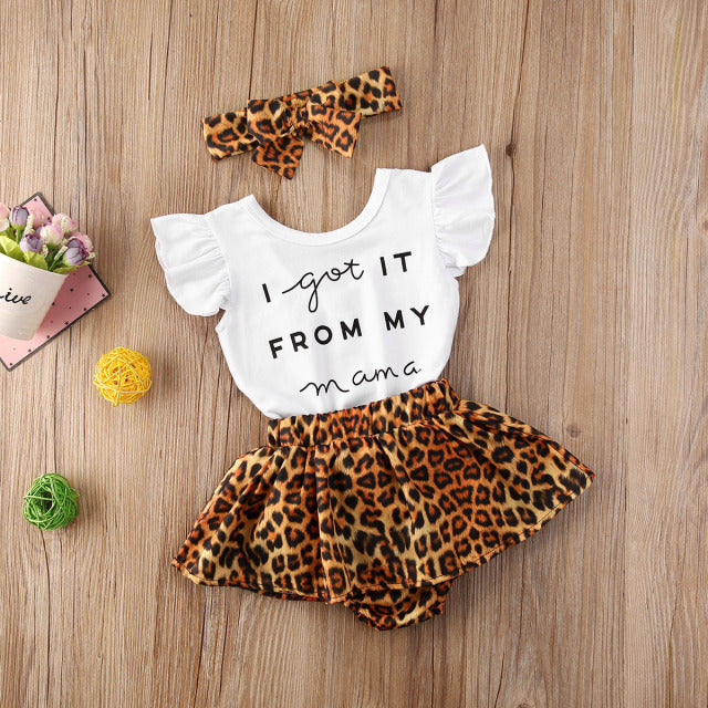 Leopard Print Short Sleeve Romper