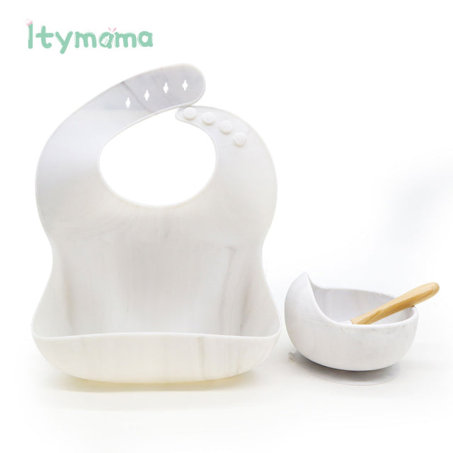 Waterproof Bib Silicone Bowl