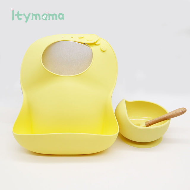 Waterproof Bib Silicone Bowl