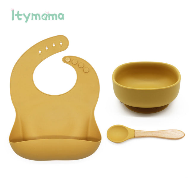 Waterproof Bib Silicone Bowl