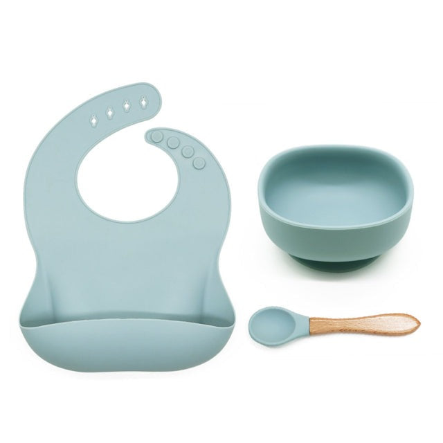 Waterproof Bib Silicone Bowl