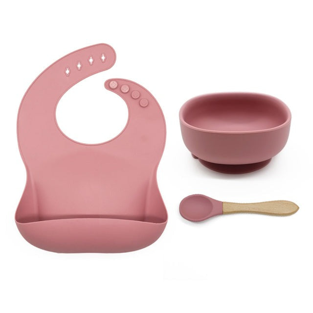 Waterproof Bib Silicone Bowl