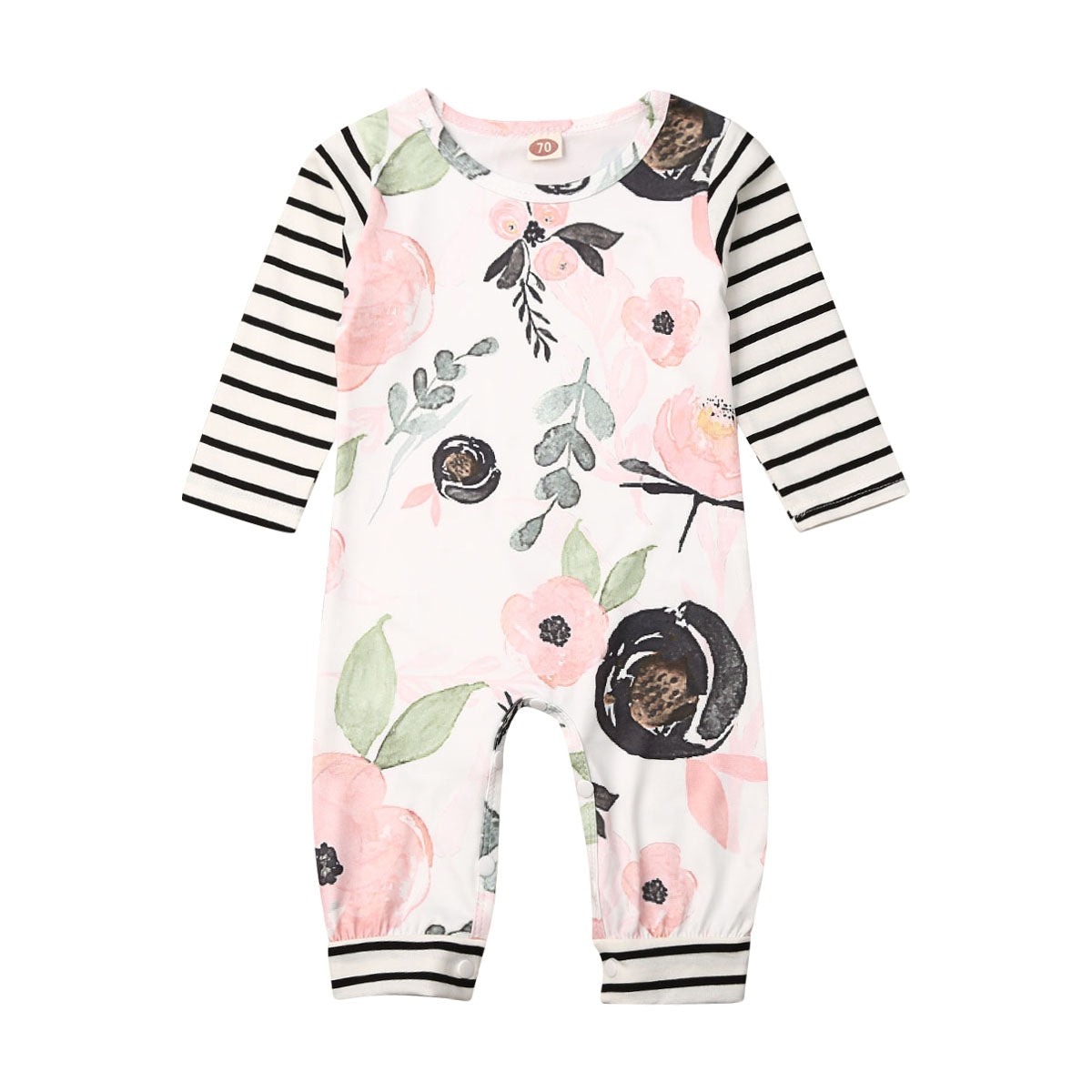 Flower Striped Romper Jumpsuit - pavlic.dunja