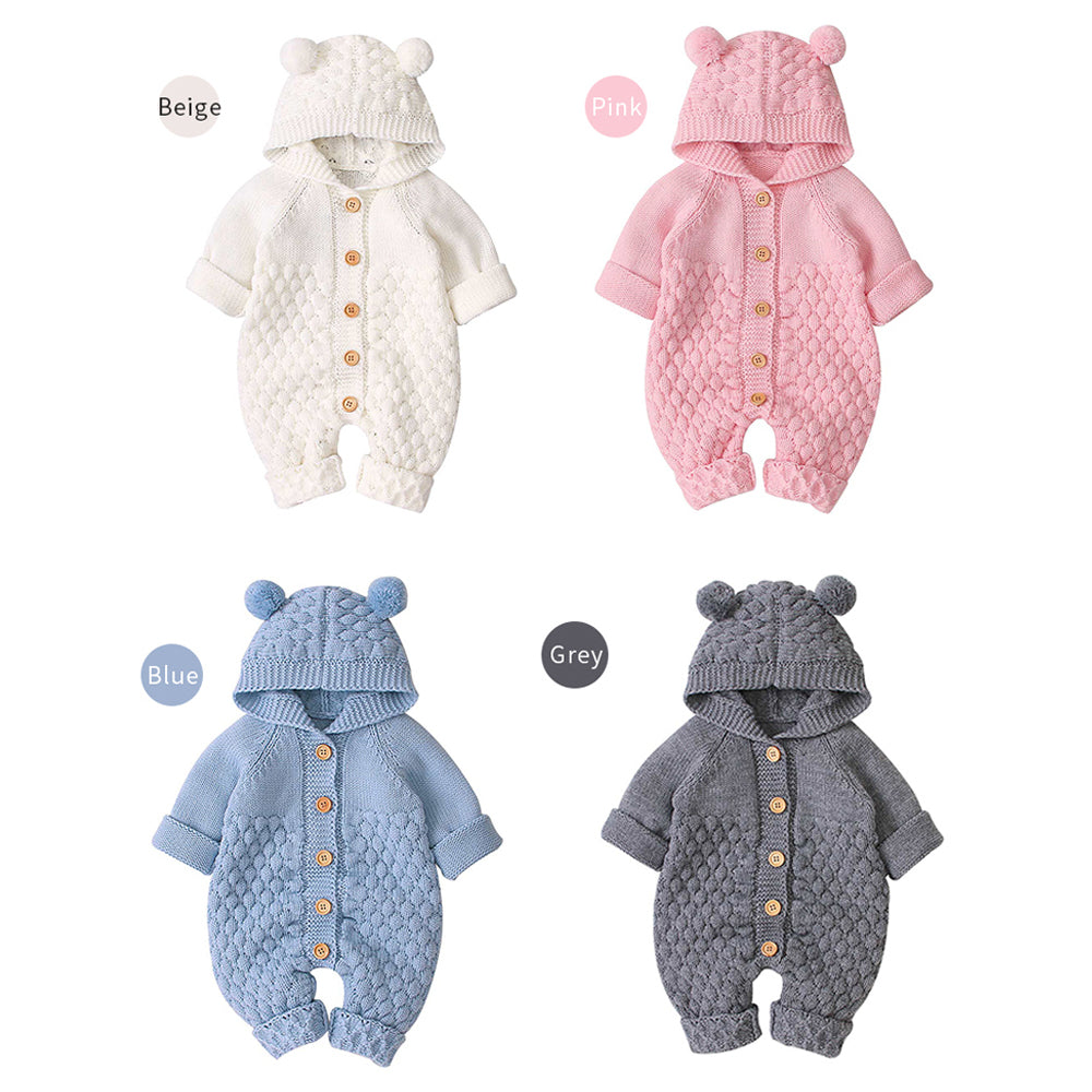 Romper Bear Ear Knit Hooded - pavlic.dunja