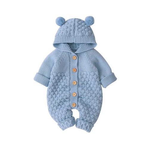 Romper Bear Ear Knit Hooded - pavlic.dunja