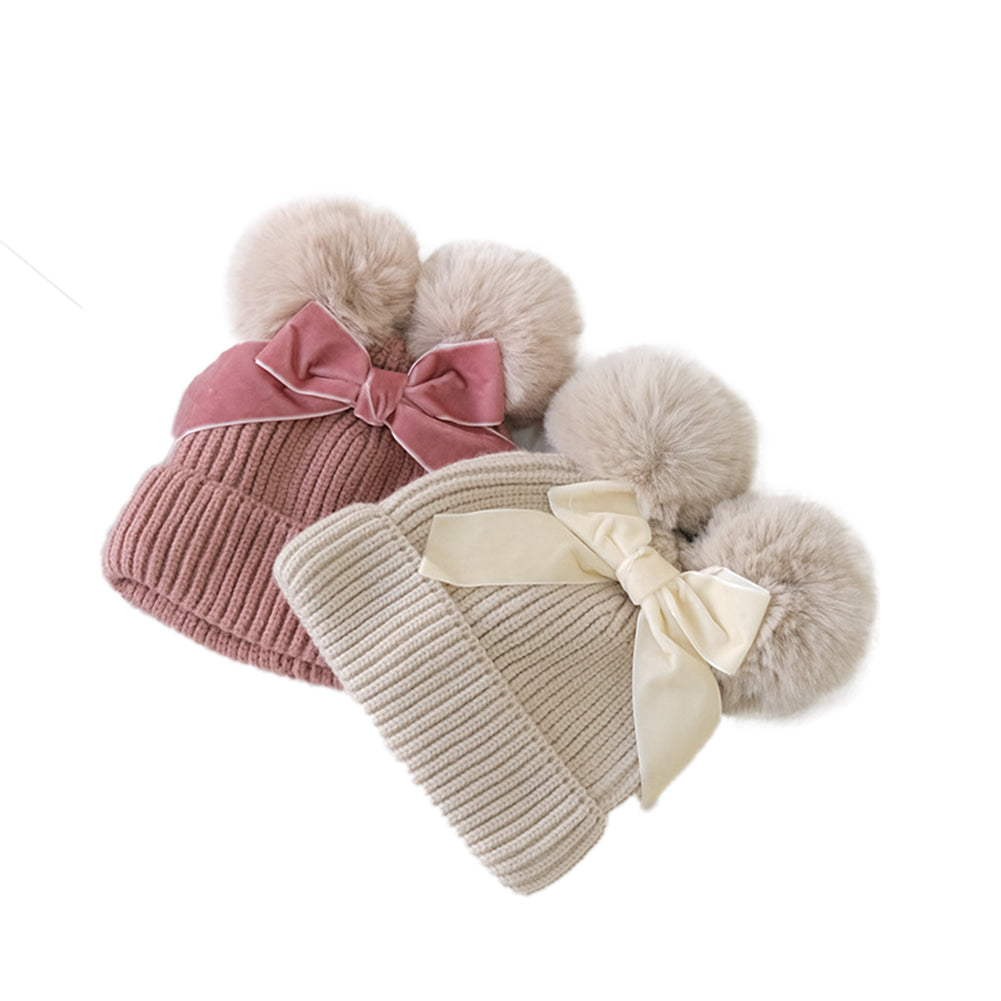 Knitted Bow Beanies - pavlic.dunja