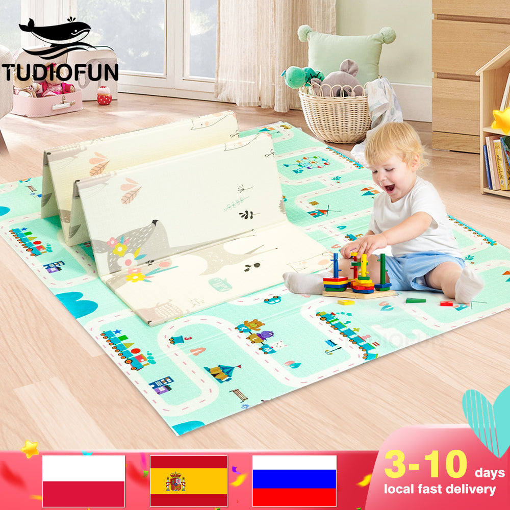 Foldable Cartoon Baby Play Mat