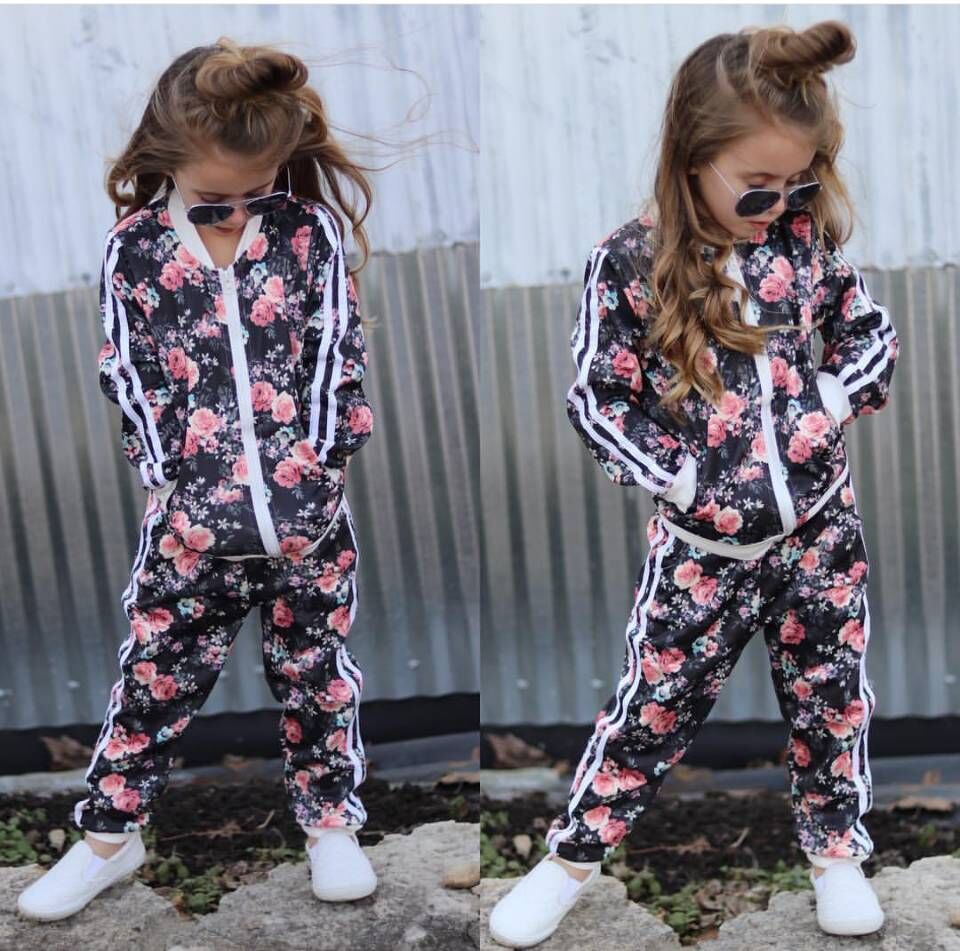 Floral Print Long Sleeve Tracksuit - pavlic.dunja