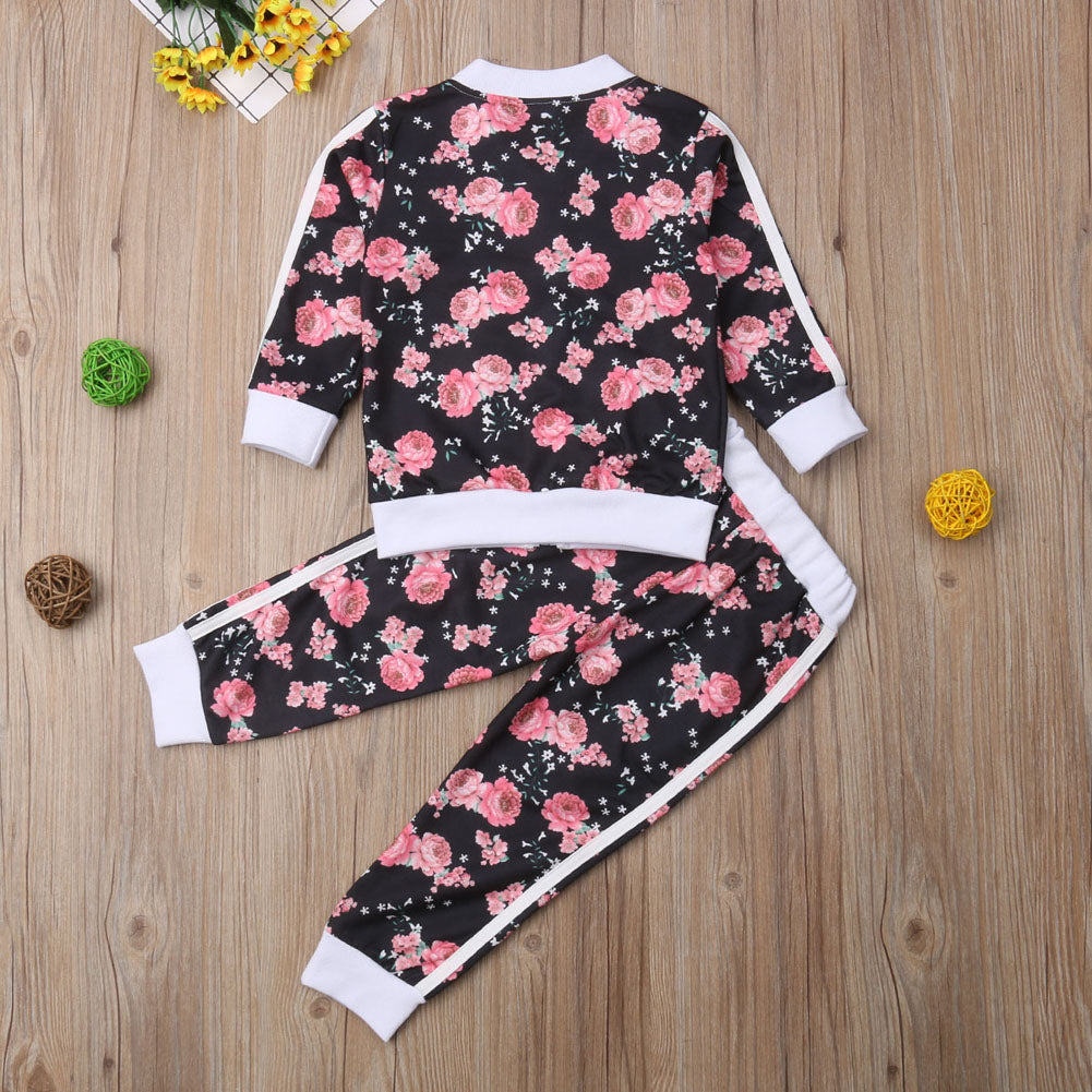 Floral Print Long Sleeve Tracksuit - pavlic.dunja