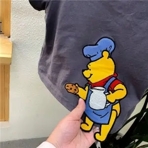 Cartoon Embroidery Printed T-shirt