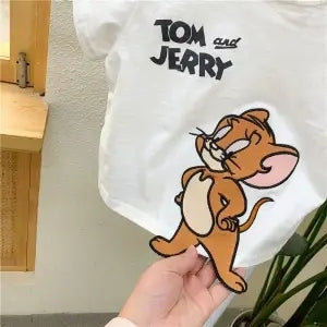 Cartoon Embroidery Printed T-shirt