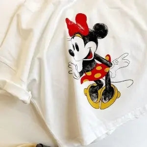 Cartoon Embroidery Printed T-shirt