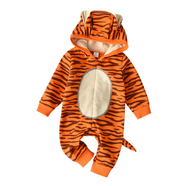 Tiger Hooded Romper Jumpsuit - pavlic.dunja